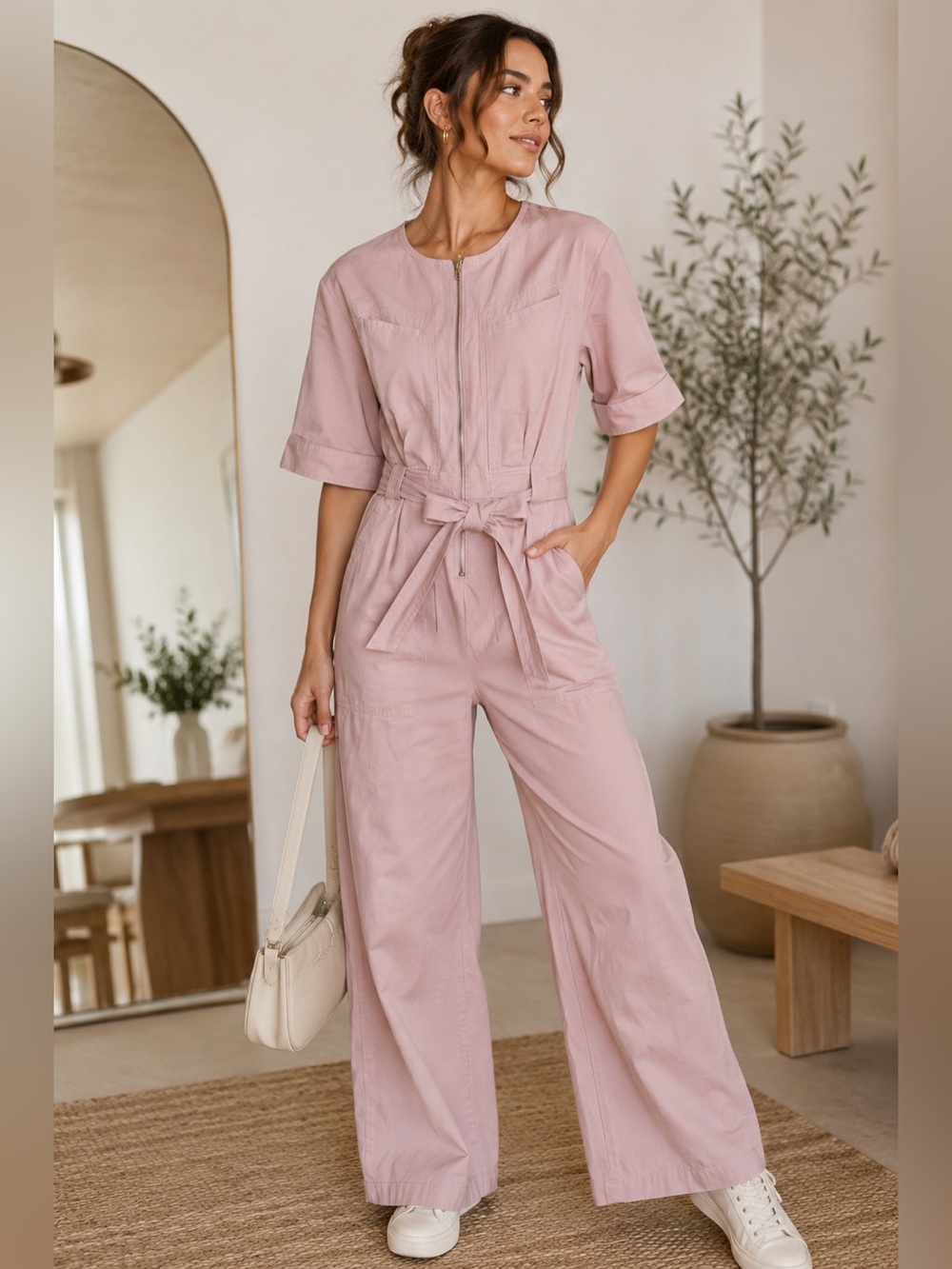 Pink BB Dakota by Steve Madden Utility Jumpsuit